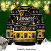 Guinness Foreign Extra Stout Christmas Pattern Knitted Ugly Christmas Sweater – Black Yellow