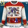 Gundam Wing Sprites Manga Anime Knitted Ugly Christmas Sweater