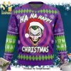 Ha Ha Ha Happy Christmas Joker Knitted Ugly Christmas Sweater