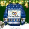 Hacker Pschorr Weissbier Logo Christmas Pattern Knitted Ugly Christmas Sweater