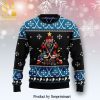 Happy Hockey Day Knitted Ugly Christmas Sweater