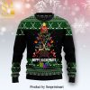 Happy Hockeyday Knitted Ugly Christmas Sweater