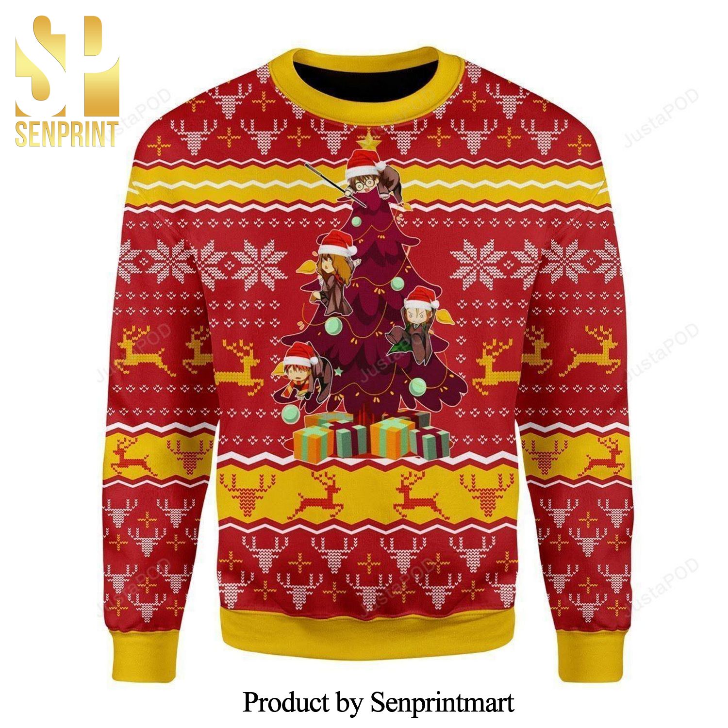 Harry Potter Pine Tree Knitted Ugly Christmas Sweater