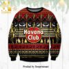 Havana Club Rum Pine Tree And Reindeer Pattern Knitted Ugly Christmas Sweater