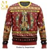 Hawaiian Xmas Santa Claus Knitted Ugly Christmas Sweater