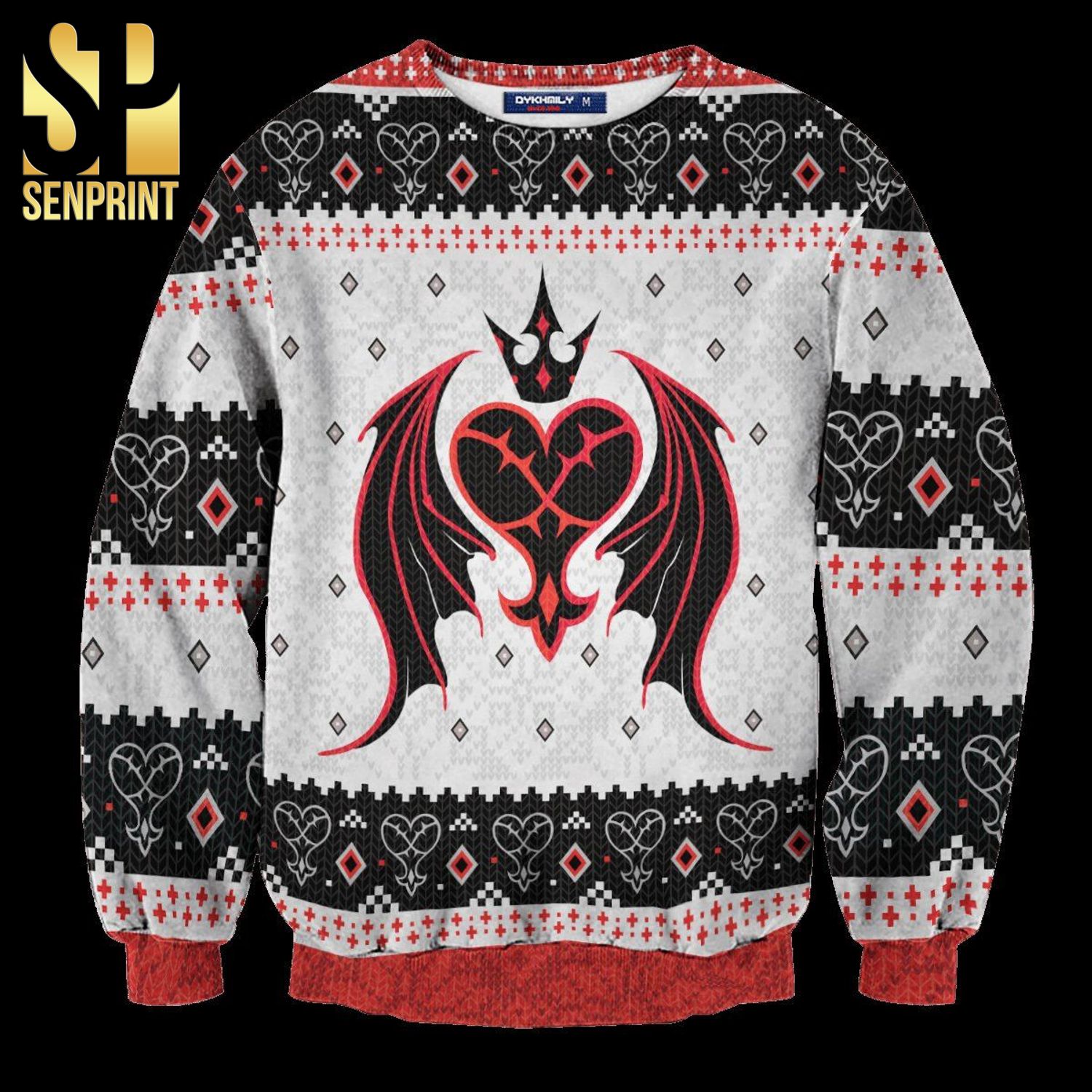 Heartless Christmas Kingdom Hearts Knitted Ugly Christmas Sweater