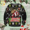 Hellboy Merry Christmas Knitted Ugly Christmas Sweater