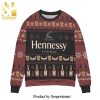 Hennessy Cognac Logo Christmas Pattern Knitted Ugly Christmas Sweater – Red