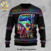 Hippie Tree Xmas Knitted Ugly Christmas Sweater