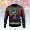 Hippie Peace Sign Knitted Ugly Christmas Sweater