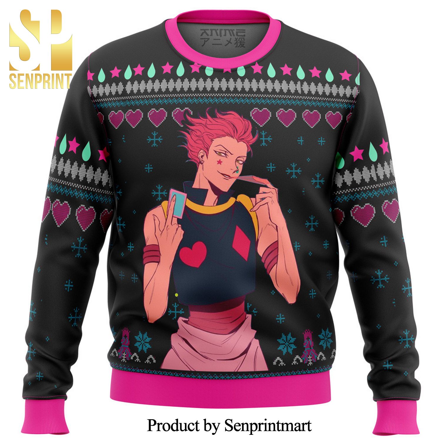 Hisoka Hunter X Hunter Manga Anime Knitted Ugly Christmas Sweater