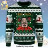 Horror Character Wrath And Knife Horror Movie Halloween Knitted Ugly Christmas Sweater