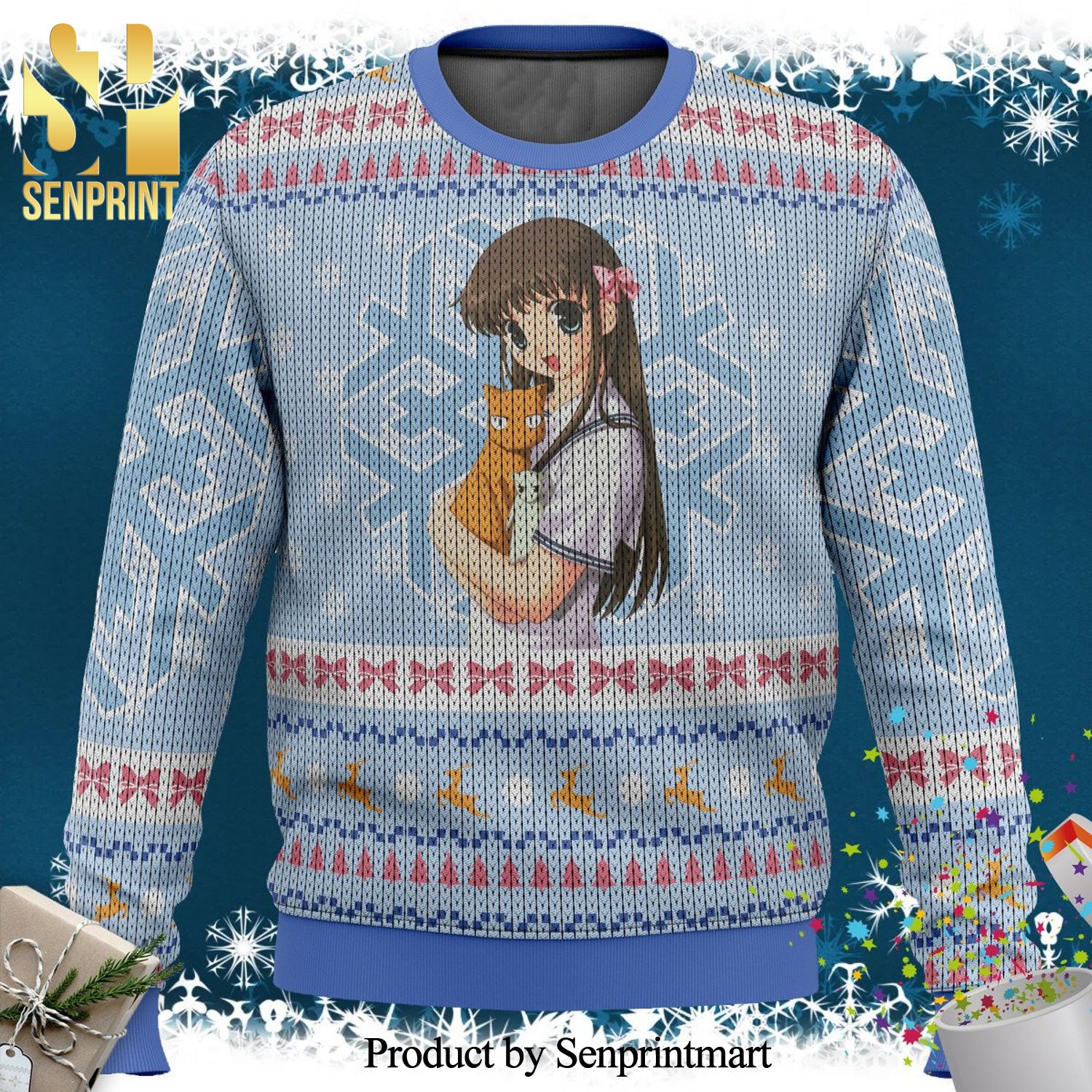 Honda Tooru Fruits Basket Anime Knitted Ugly Christmas Sweater