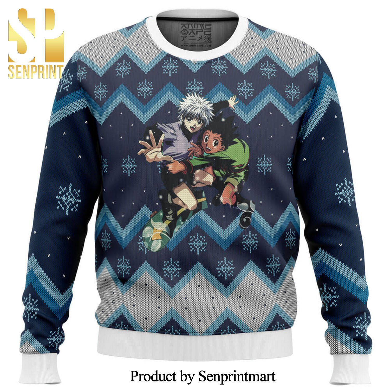 Hunter X Hunter Gon And Killua Manga Anime Knitted Ugly Christmas Sweater