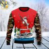 Hunting Santa Tis The Open Season Premium Knitted Ugly Christmas Sweater