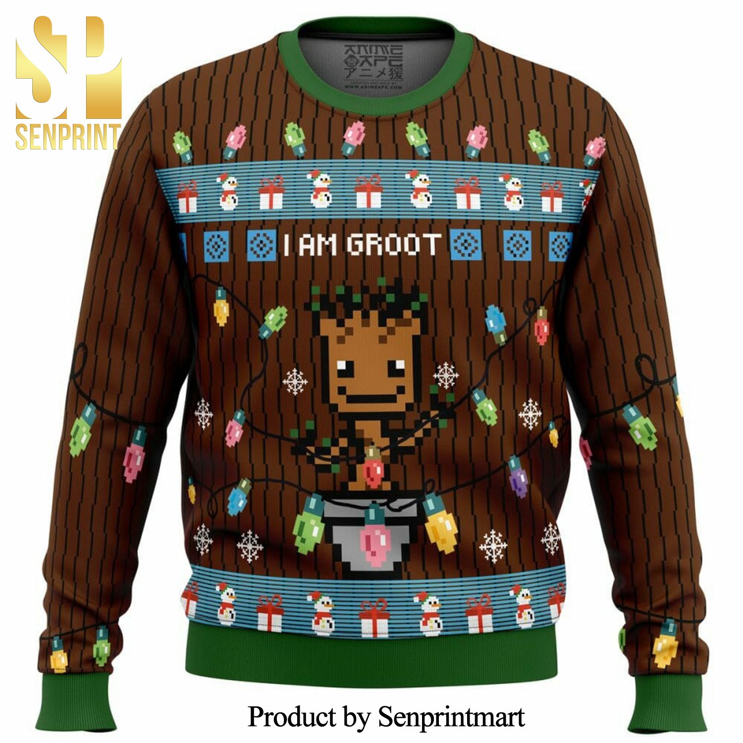 I Am Groot Led Light Marvel Knitted Ugly Christmas Sweater