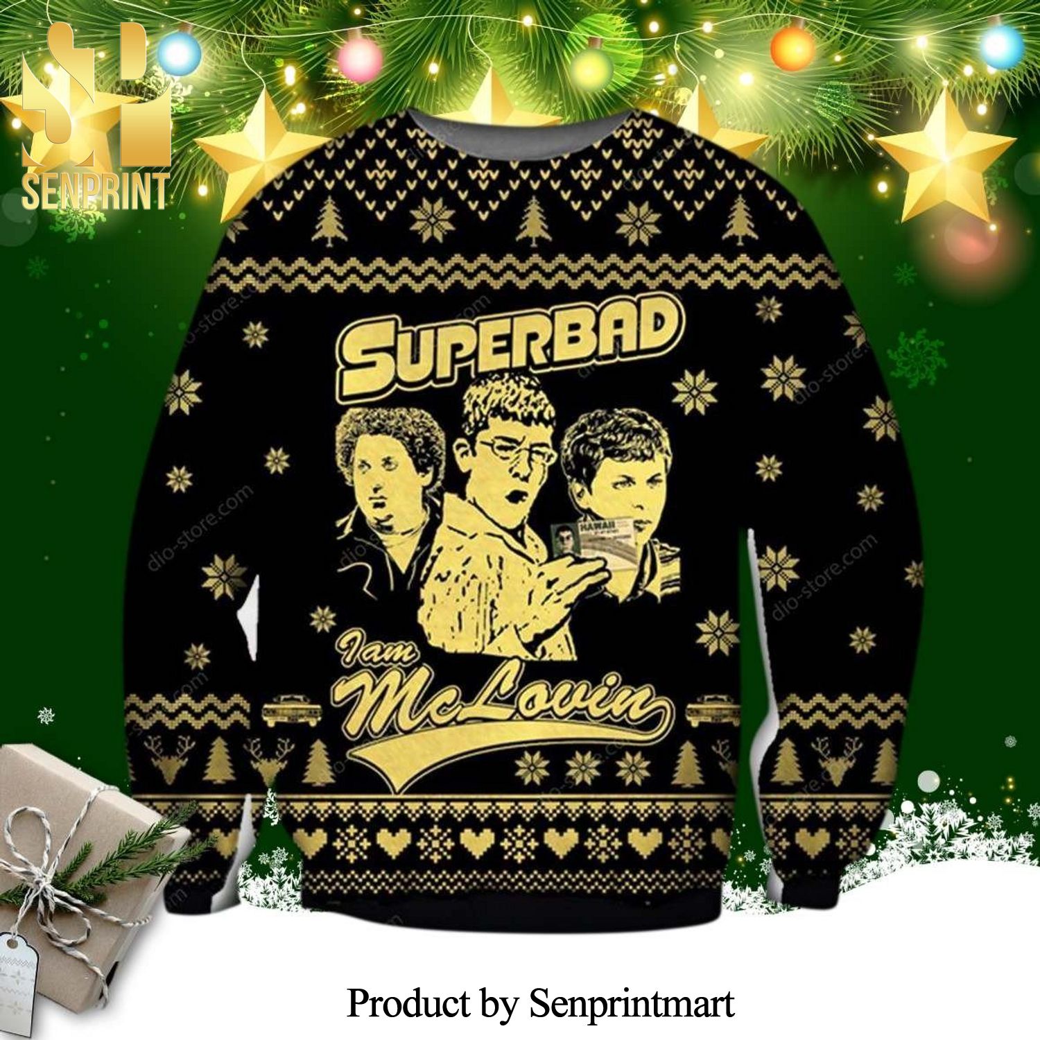 I Am McLovin Fogell Superbad Knitted Ugly Christmas Sweater