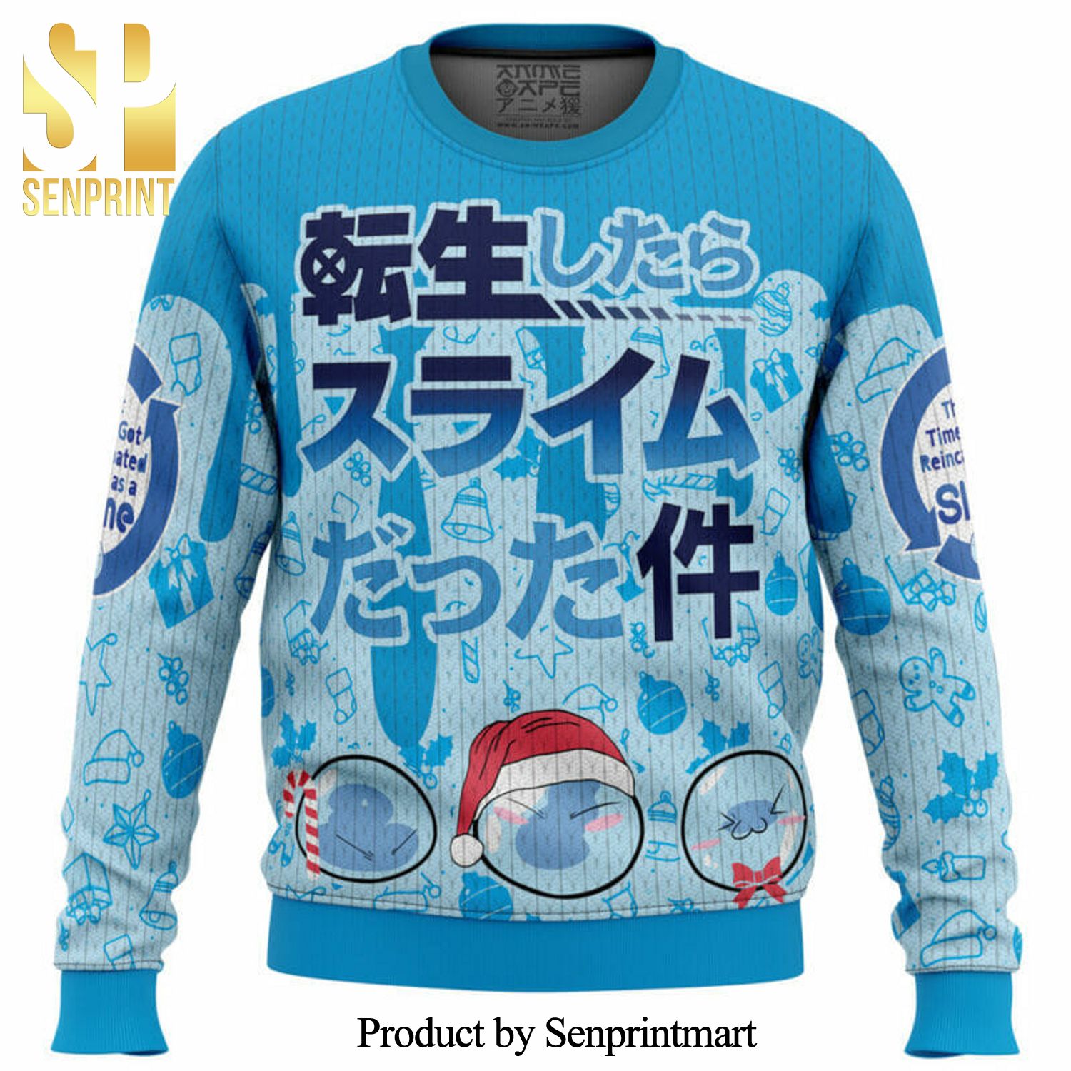 I Got Slimy That Time I Got Reincarnated As A Slime Manga Anime Knitted Ugly Christmas Sweater