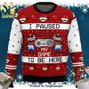 I Read Books And I Know Things Owl Snowflake Pattern Knitted Ugly Christmas Sweater – Black Red