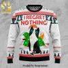 I Turned Myself Into A Christmas Sweater Morty Knitted Ugly Christmas Sweater – Black