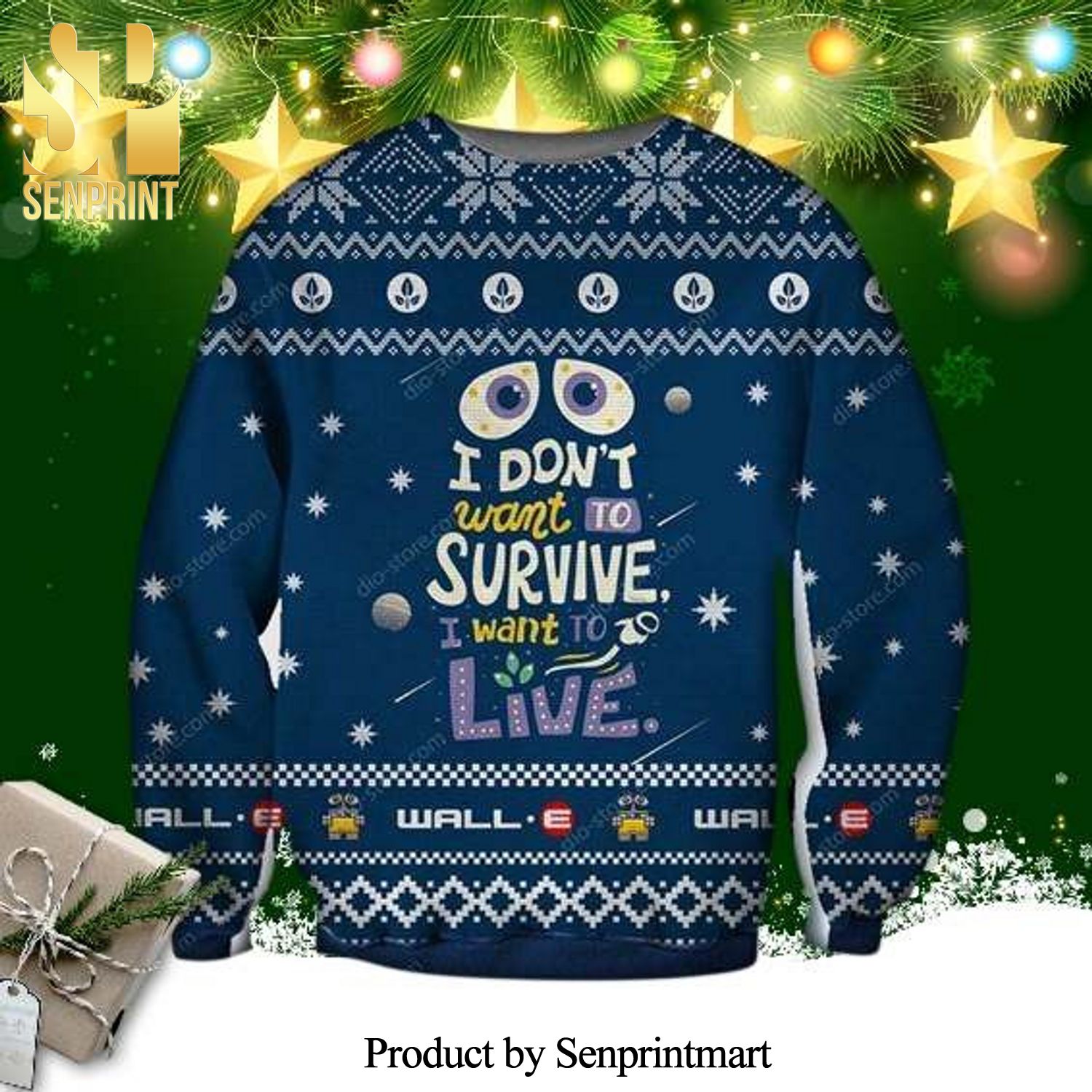 I Want To Love Wall-E Knitted Ugly Christmas Sweater