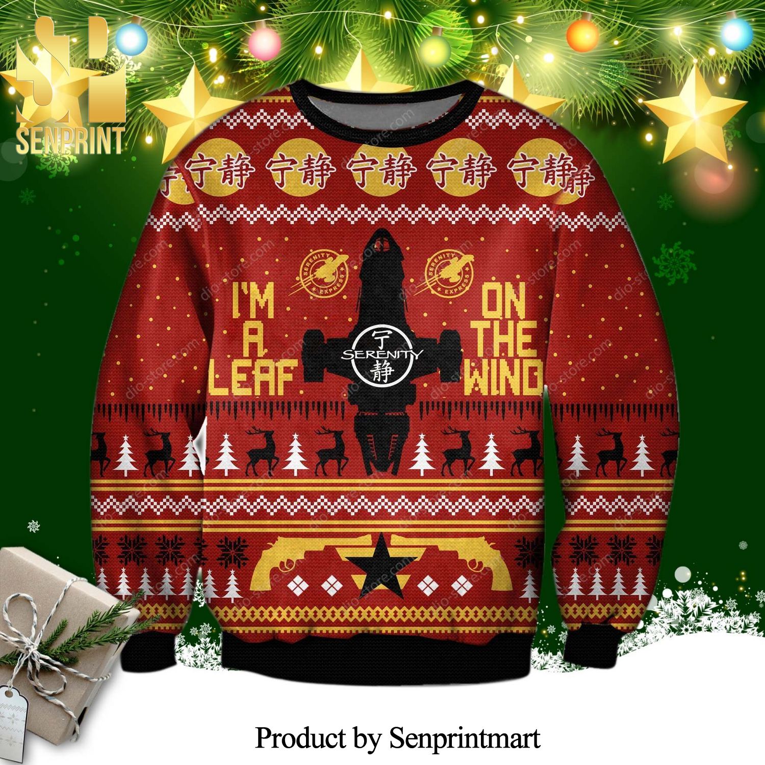 I’m A Leaf On The Wind Serenity Firefly Knitted Ugly Christmas Sweater