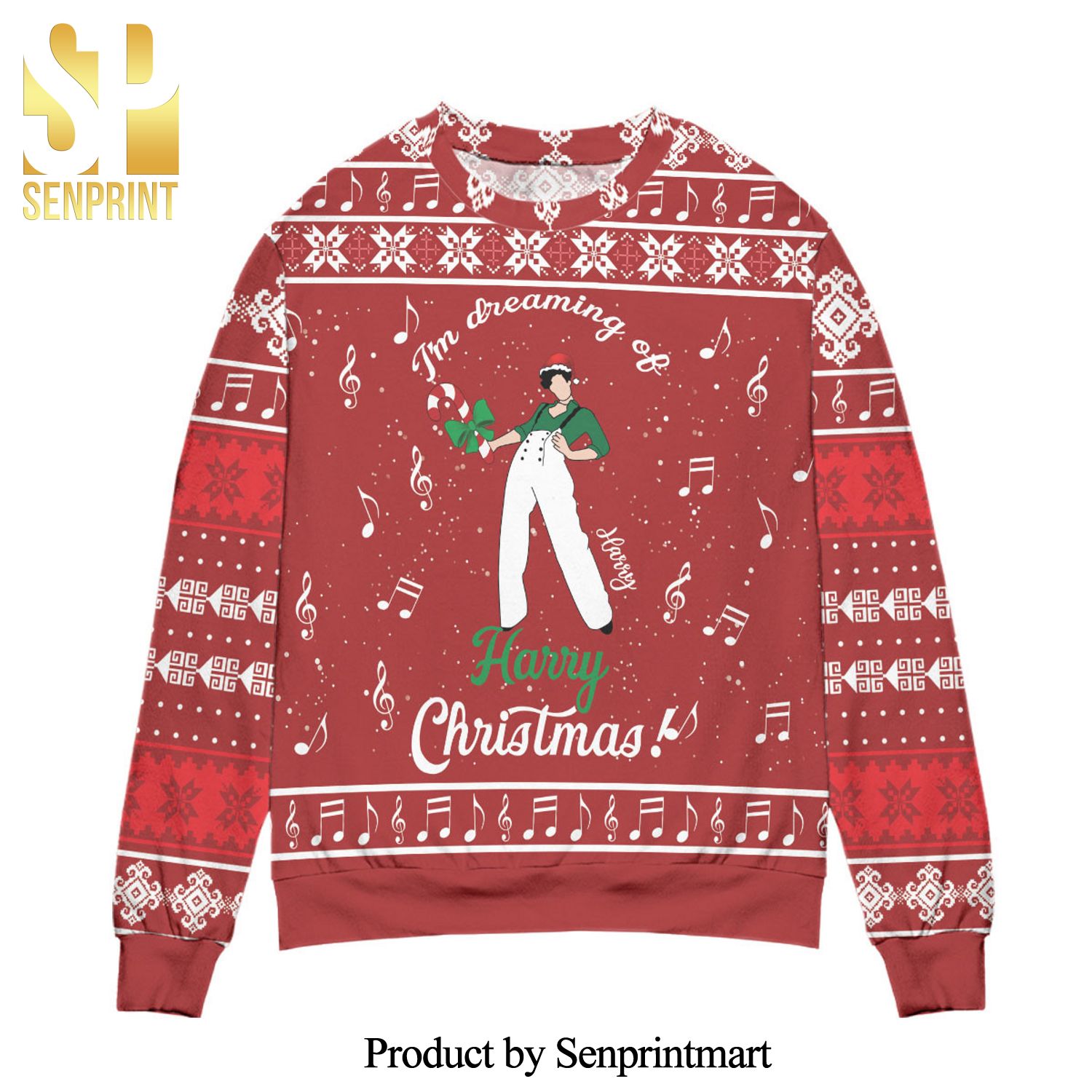 I’m Dreaming Of Harry Styles Christmas Knitted Ugly Christmas Sweater – Red