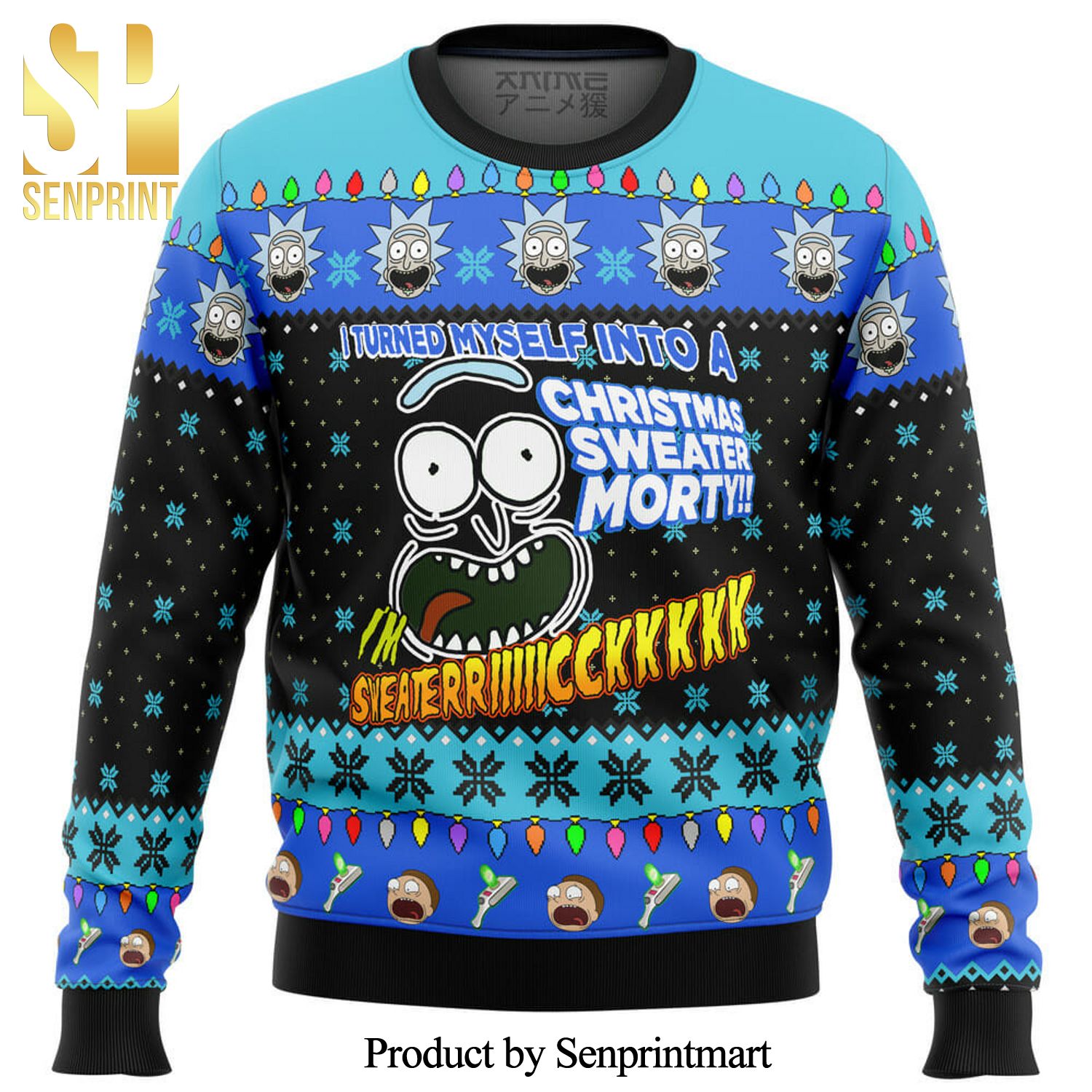 I’M Sweater Rick â€“ Rick And Morty Knitted Ugly Christmas Sweater