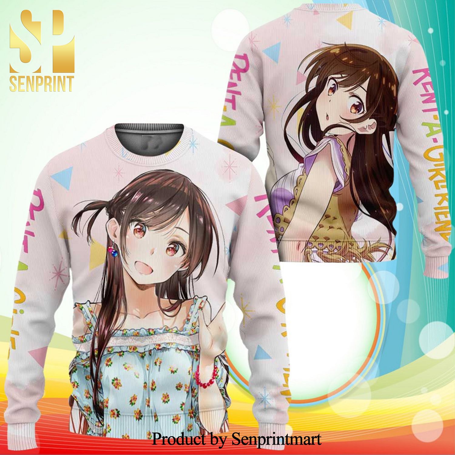 Ichinose Chizuru Rent A Girlfriend Manga Anime Knitted Ugly Christmas Sweater