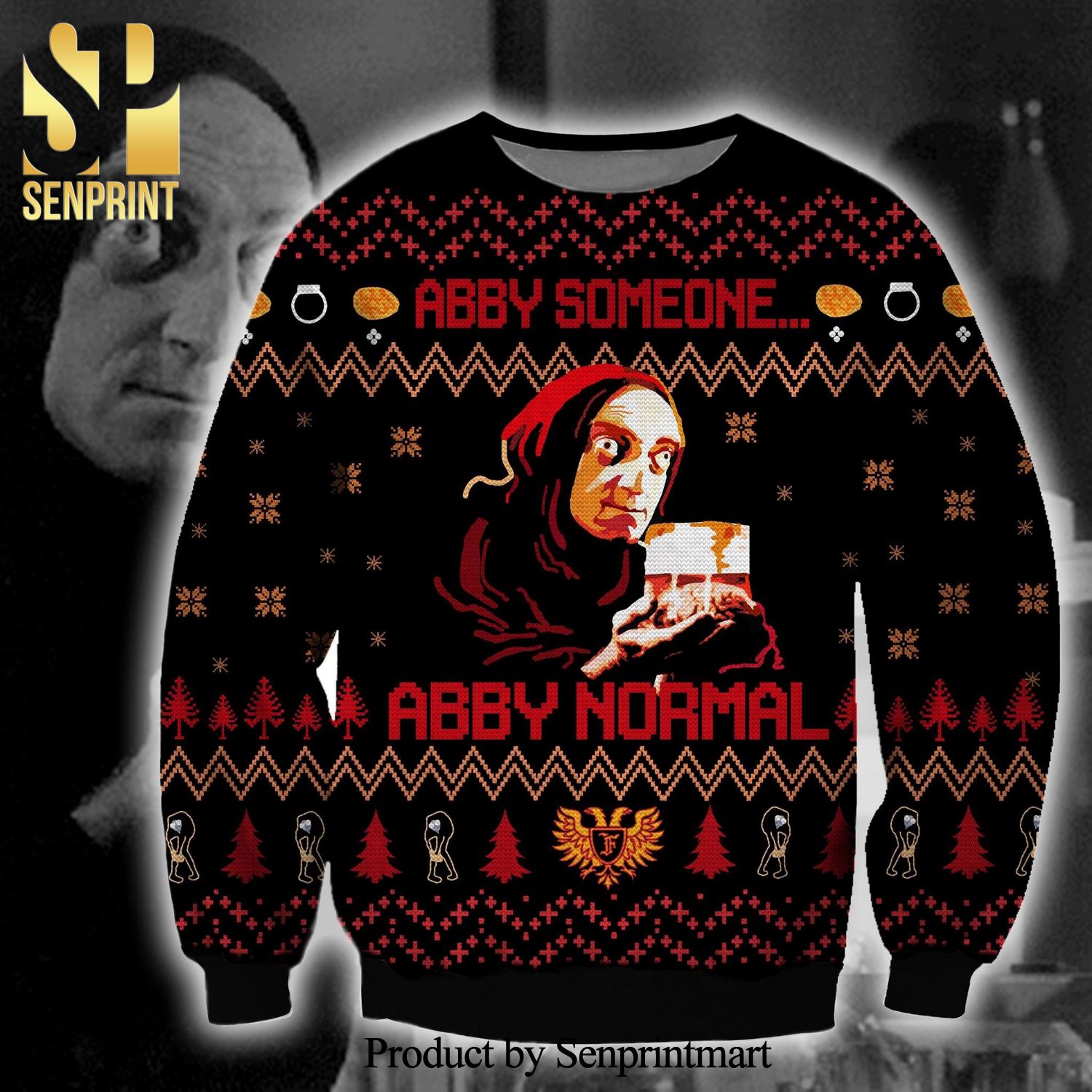 Igor Young Frankenstein Abby Someone Abby Normal Knitted Ugly Christmas Sweater