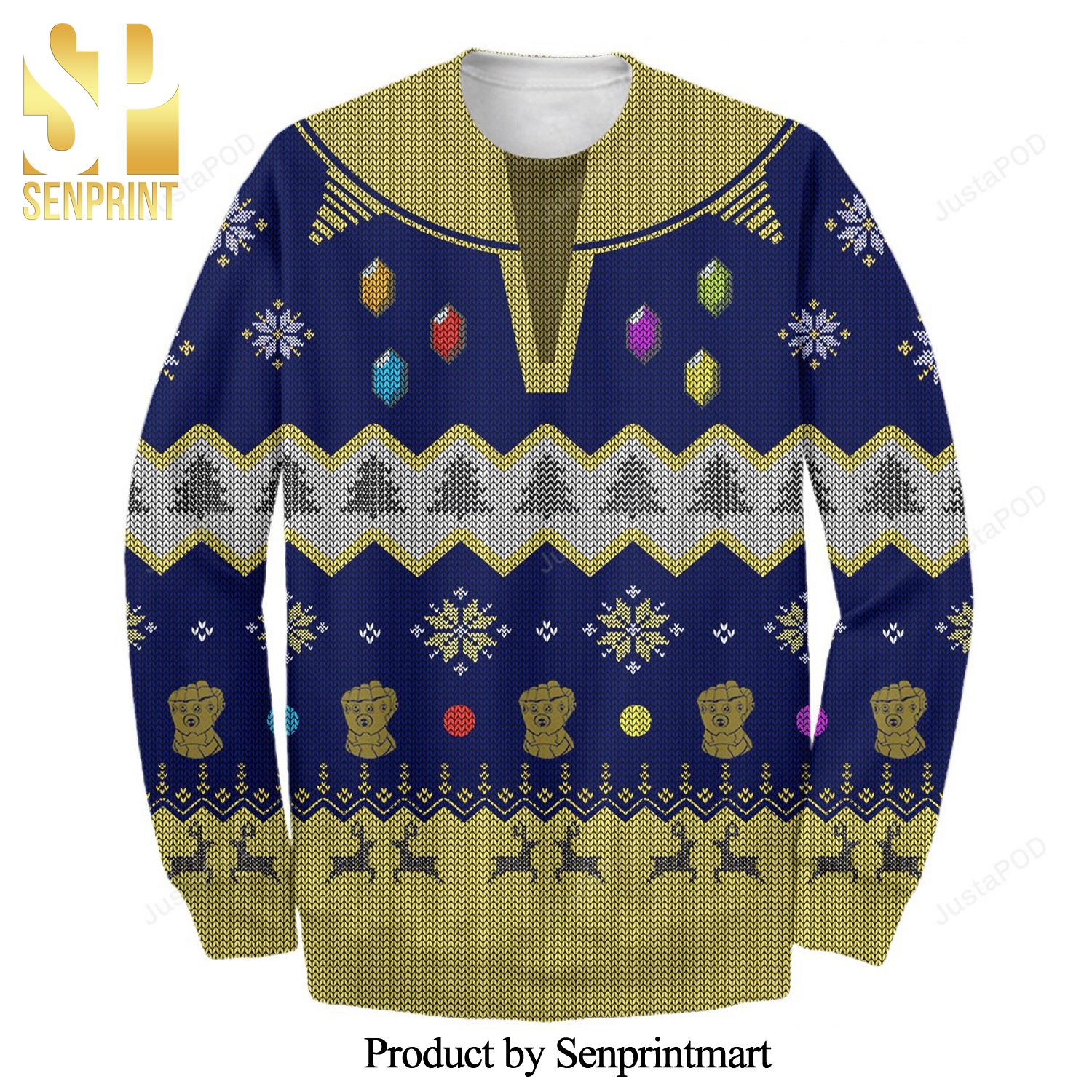 Infinity Stones Marvel Knitted Ugly Christmas Sweater