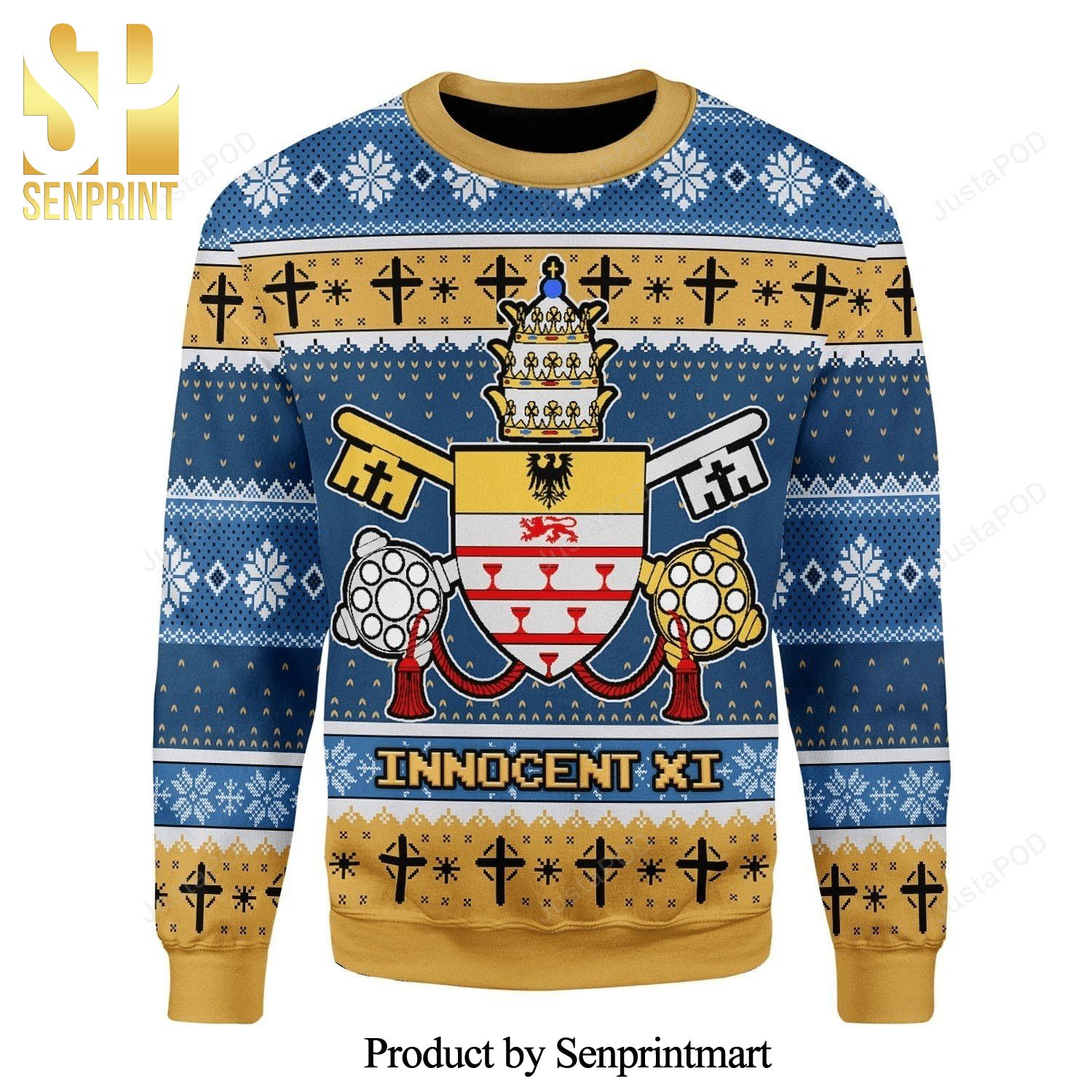 Innocent Xi Coat Of Arms Knitted Ugly Christmas Sweater