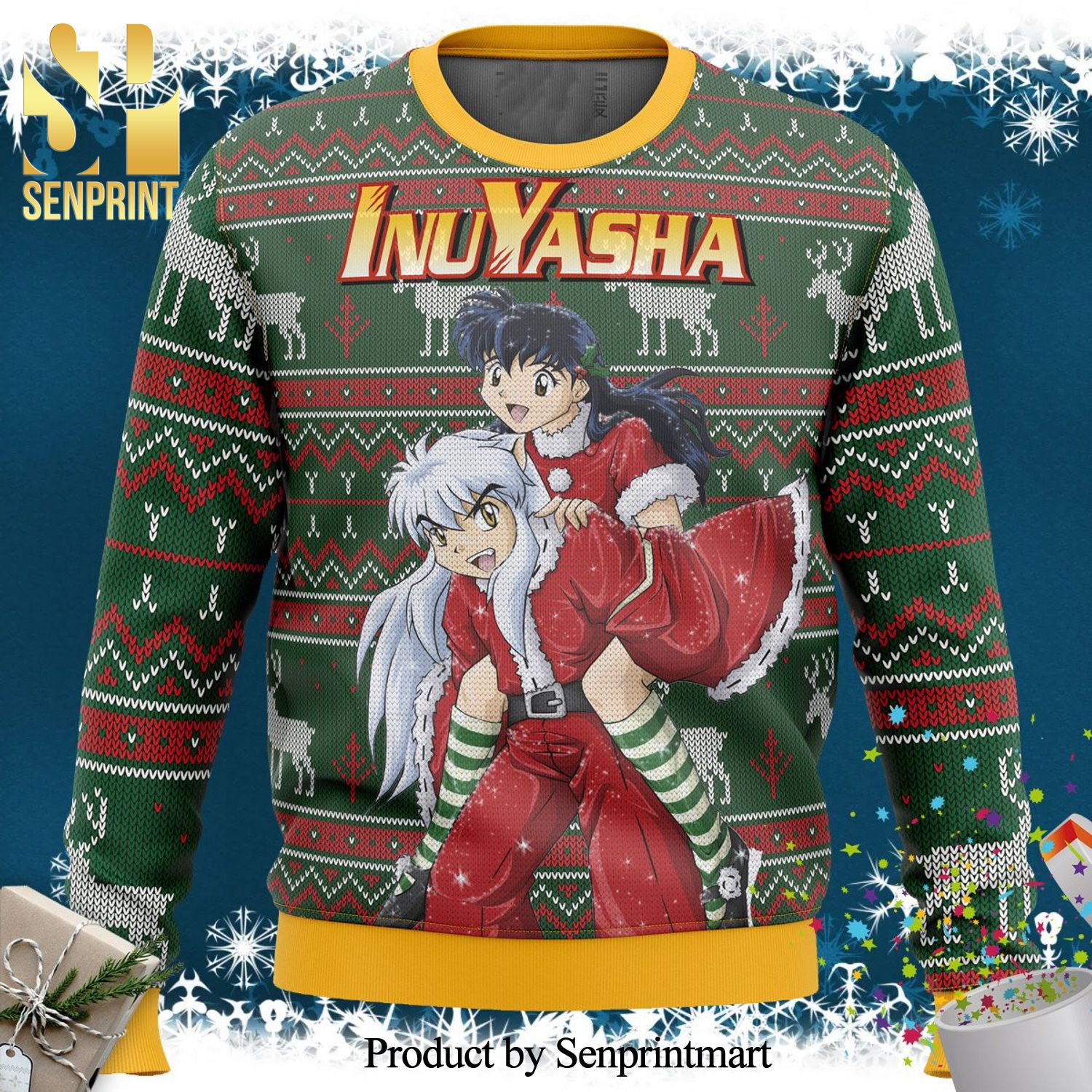 Inuyasha Anime Knitted Ugly Christmas Sweater