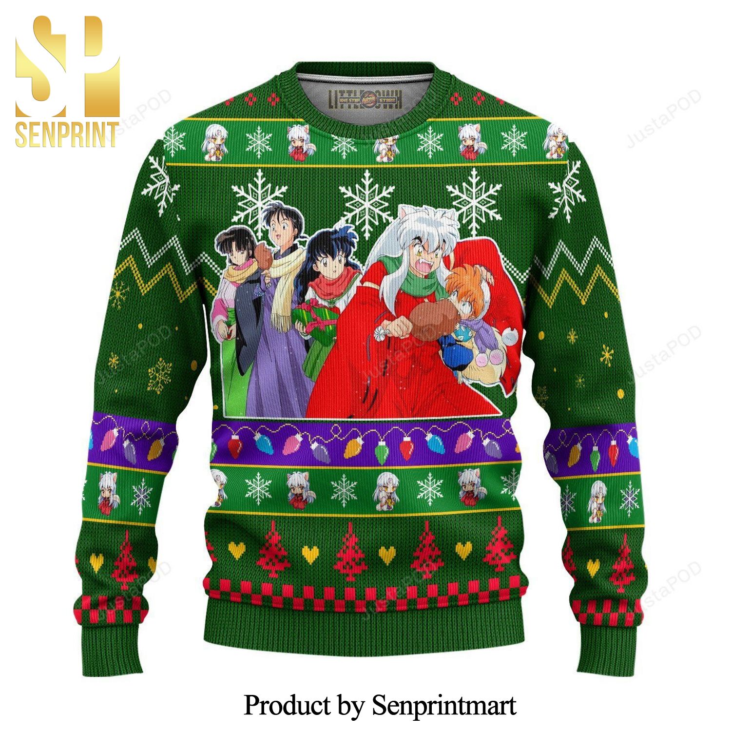 Inuyasha Characters Anime Knitted Ugly Christmas Sweater