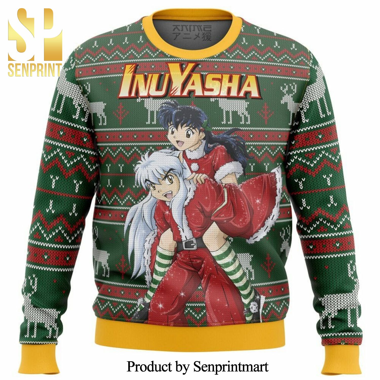 Inuyasha Kagome Higurashi Alt Manga Anime Knitted Ugly Christmas Sweater