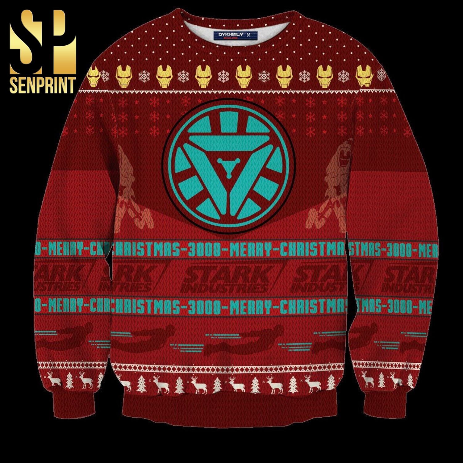 Iron Man Tony Stark Industries Marvel Knitted Ugly Christmas Sweater