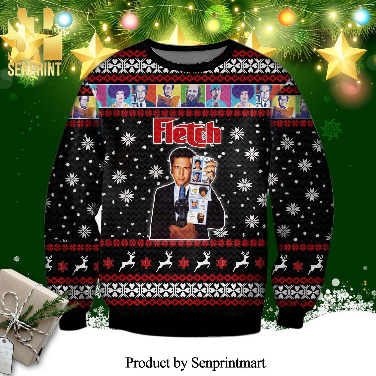 Irwin Fletch Fletcher Knitted Ugly Christmas Sweater