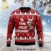 Is This Jolly Enough Black Cat Knitted Ugly Christmas Sweater