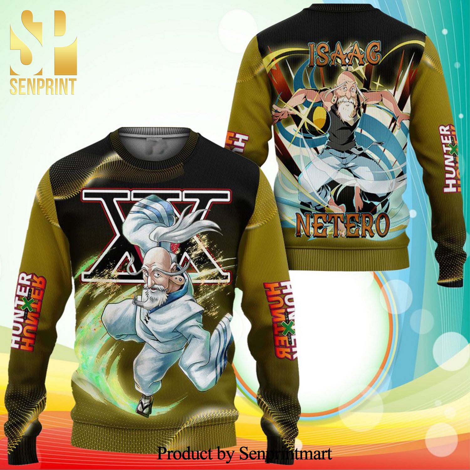 Isaac Netero Hunter X Hunter Manga Anime Knitted Ugly Christmas Sweater