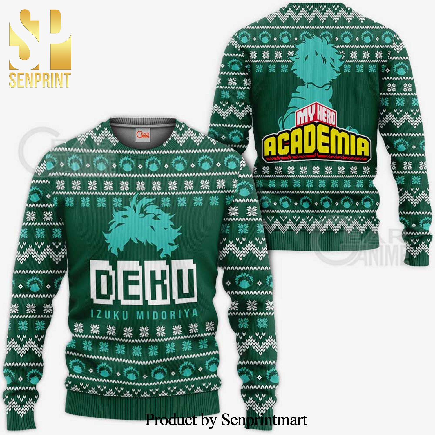 Izuku Midoriya Deku My Hero Academia Knitted Ugly Christmas Sweater