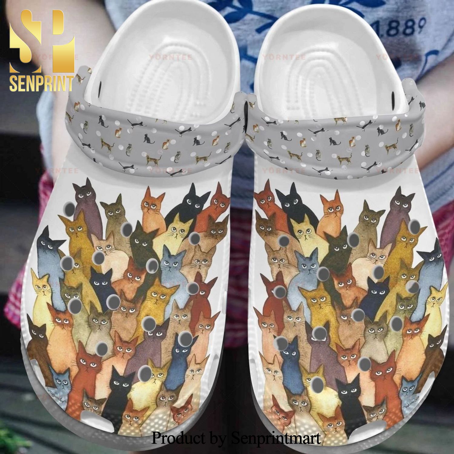 A Bunch Of Cats Gift For Lover Hypebeast Fashion Classic Crocs Crocband Clog