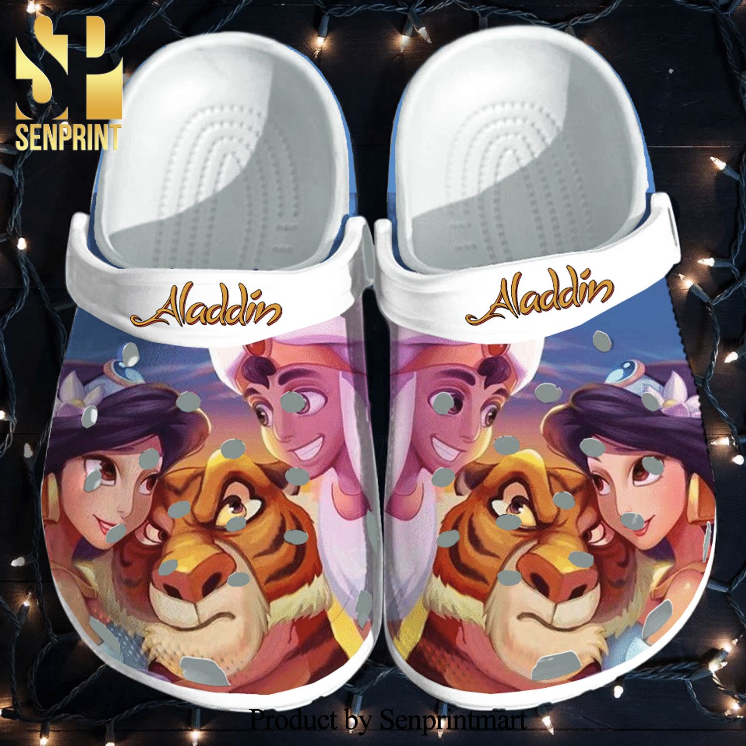 Aladdin And The Magic Lamp Gift For Fan Classic Water Street Style Crocs Sandals