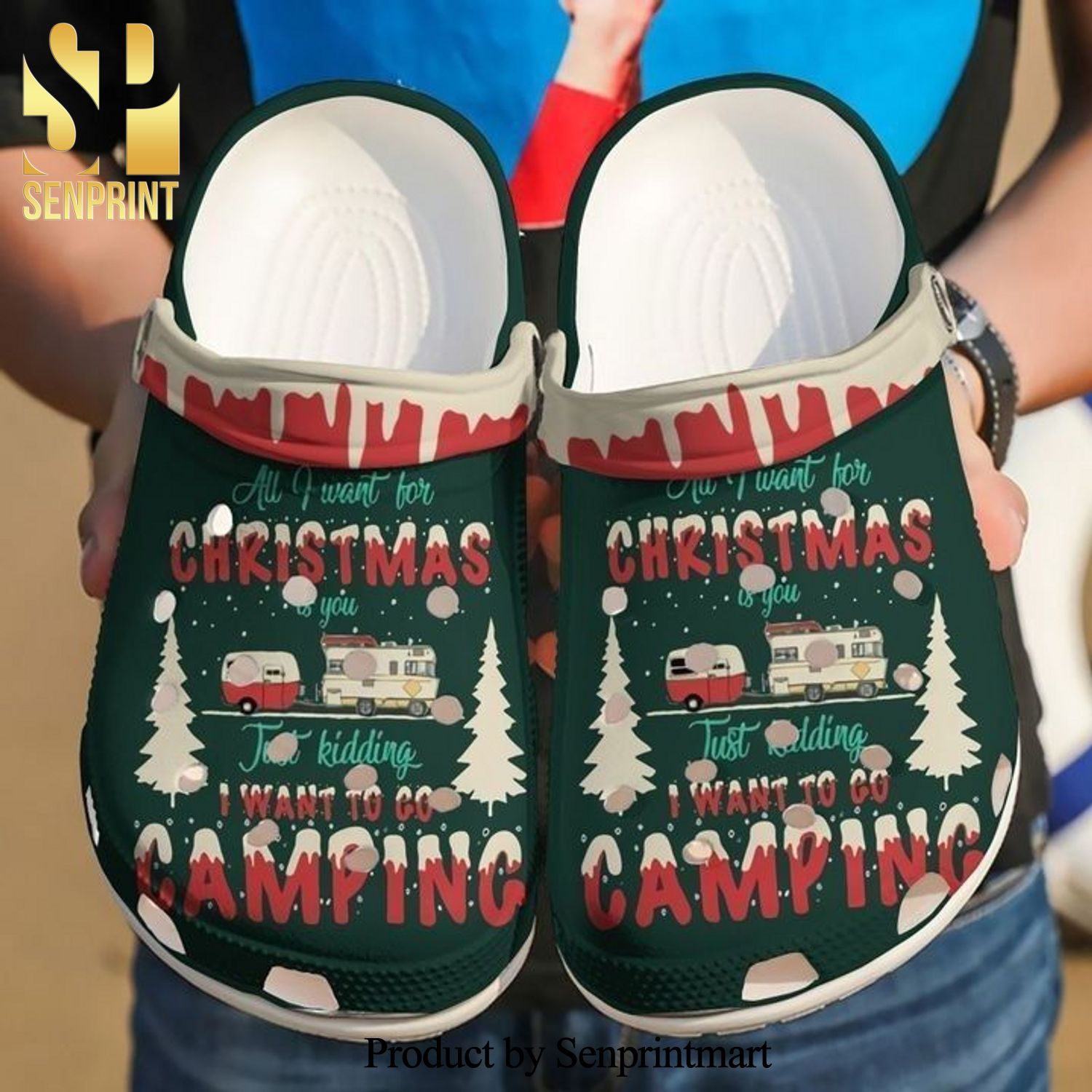 All I Want For Christmas Is Camping For Lover New Outfit Unisex Crocs Crocband Clog