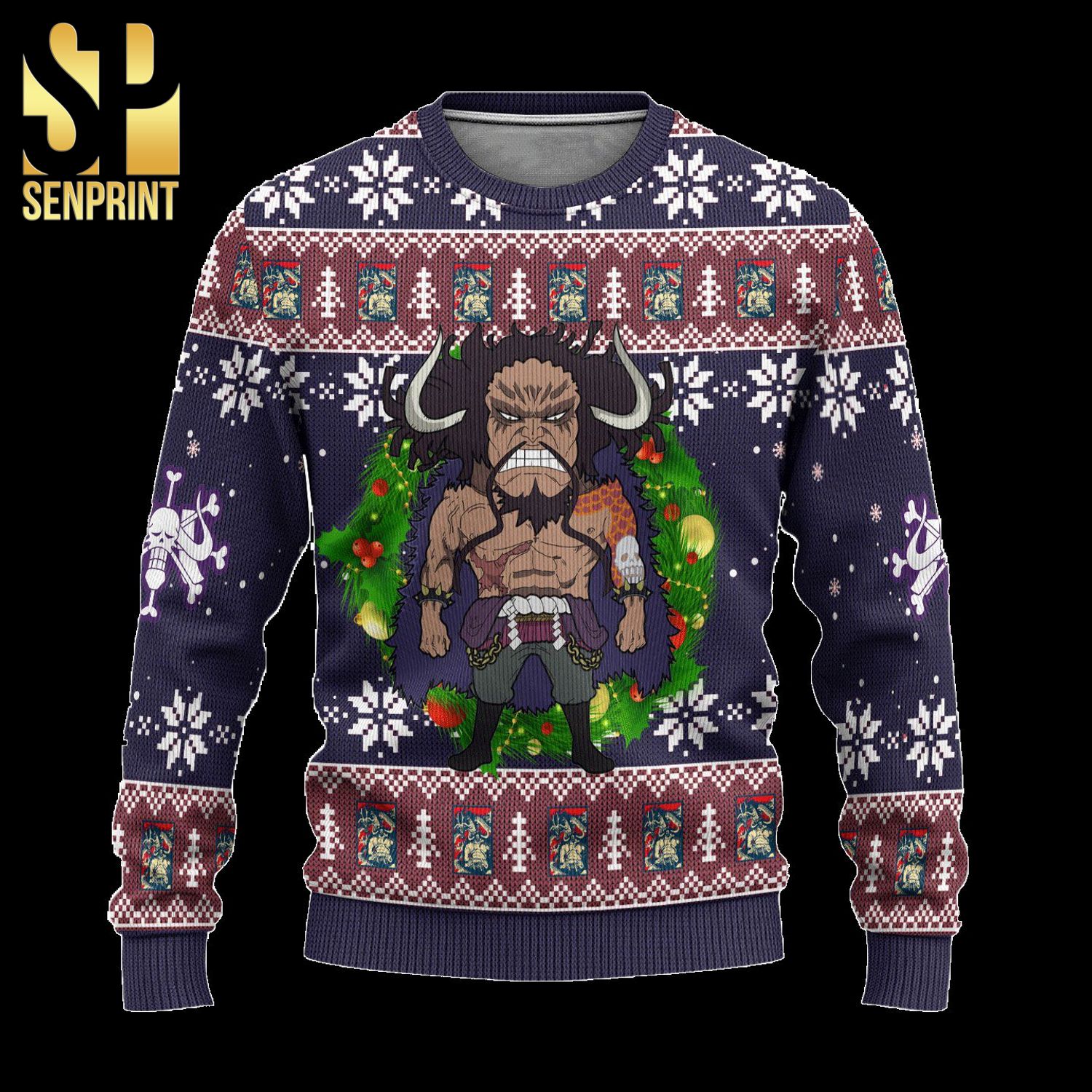 Kaido One Piece Xmas Manga AnimeKnitted Ugly Christmas Sweater