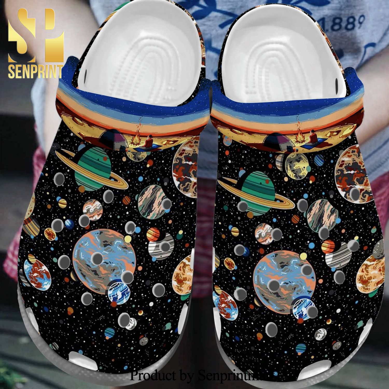 Astronaut Camping On Mars Clog Gift For Lover Hypebeast Fashion Crocs Crocband