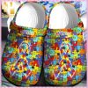 Autism Awareness Snoopy Gift For Fan Classic Water Rubber Crocs Shoes