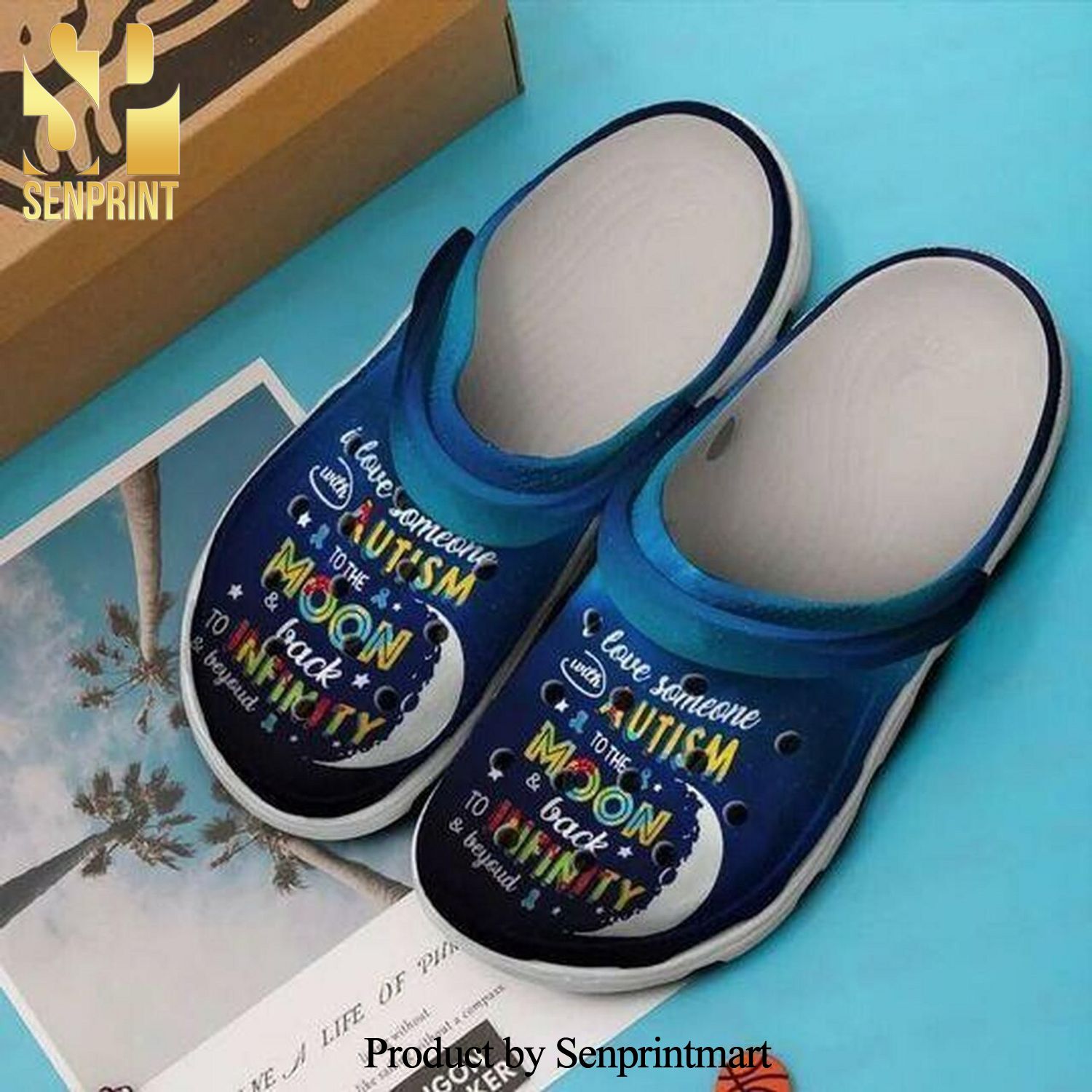 Autism To The Moon And Back 202 Gift For Lover Street Style Crocs Shoes