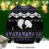 Jason Voorhees And Michael Myers Dunkin Donuts Knitted Ugly Christmas Sweater