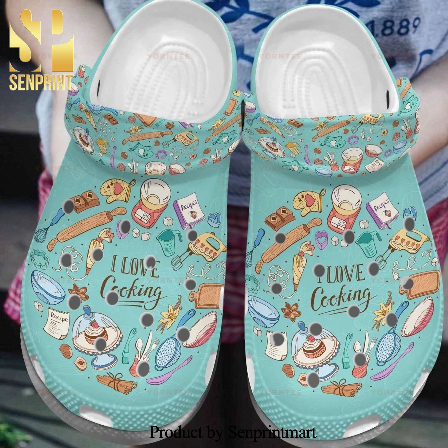 Baking Colorful Cupcakes 6 Gift For Lover Full Printed Crocs Sandals