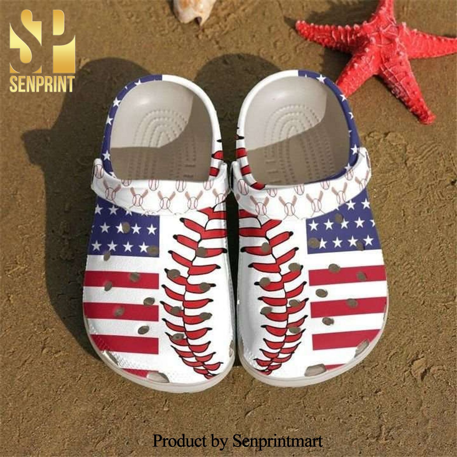 Baseball American Rubber Crocs Shoes